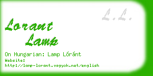 lorant lamp business card